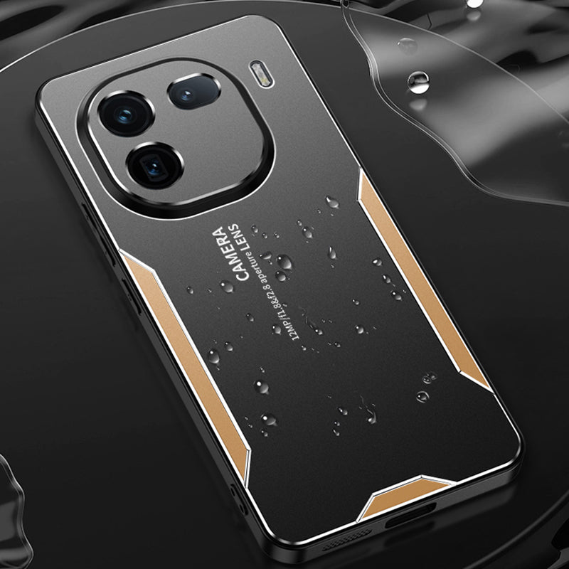For vivo iQOO 12 5G Hybrid Phone Case Aluminum Alloy Metal Cover No Dead Angle Protection - Gold For vivo iQOO 12 5G Hybrid Phone Case Aluminum Alloy Metal Cover No Dead Angle Protection - Gold